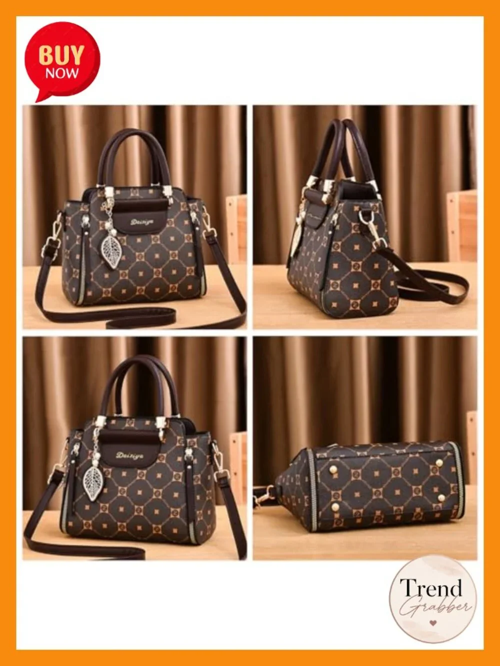 PU Leather Shoulder Bag Crossbody Top-Handle Tote Women's Handbag with Multiple